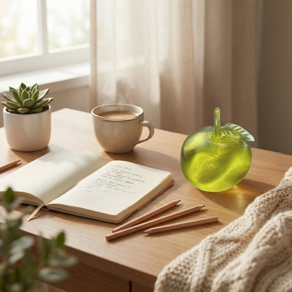 1PCS Realistic Green Apple Shape Simulation Stress Ball, High-elasticity Fruit Cute Slow Rising Squeeze, Pink Apple Soft Squeeze Dough for Anxiety Relief for Adults Cute Funny Desk Decor