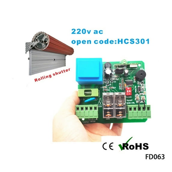 1PCS Receiver + 2PCS Remote Control 220v Roller Shutter Rf Receiver Remote Control Hcs301 Rf Remote Control