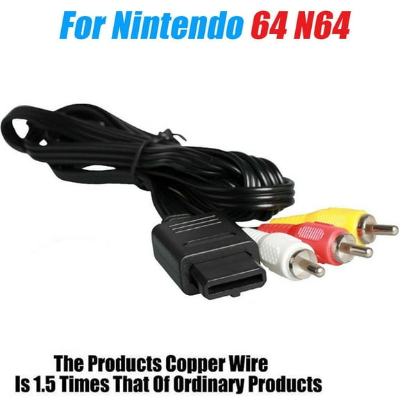 1PCS Replacement Av Audio Video A/V Cable Cord Wire Tv Game Hte Cable for Nintendo 64 TAPDRA Spare Part