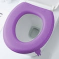 thumbnail image 1 of 1PCS Reusable Toilet Seat Bathroom Toilet Seat Cover Pads With Handle Waterproof EVA Soft Pad Self Adhesive Toilet Seat Cover Pads Seat Cushion,A,Plastic, 1 of 3