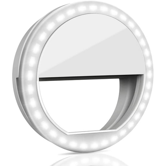 1PCS Ring Light, Round Shape Camera Fill Lights, Portable 3-Level Adjustable Brightness Clips On Phone Ring Light with 36 LED for Smart Phone Camera Photography, Camera Video