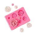 thumbnail image 1 of 1PCS Rose Flowers silicone molds Cake Chocolate Mold wedding Cake Decorating Tools Fondant Sugarcraft Cake Molds, 8.2*6cm/3.2*2.36inch, 1 of 9