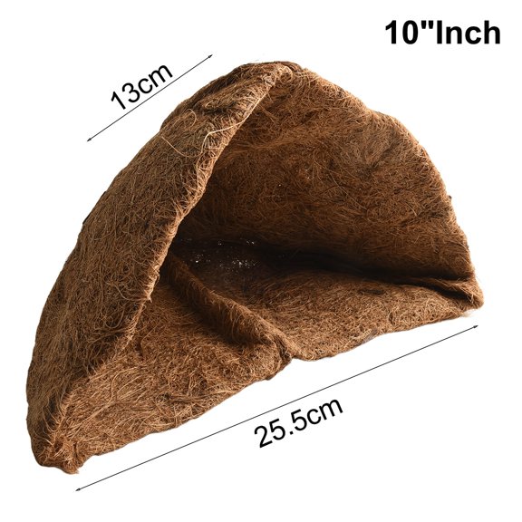 1PCS Round Hanging Basket Coco Liner Coconut Fiber Replacement Flower Basket 12 Inches Smile Home