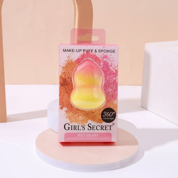 1PCS/SET Yellow Wet And Dry Ultra-soft Makeup Egg Makeup Gourd-shaped Sponge Eggs Do Not Eat Powder Good Flexibility