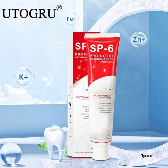 1PCS SP-6 Whitening ToothpasteMild ingredientseliminates bad breath,deeply cleanses,essential for travel and home