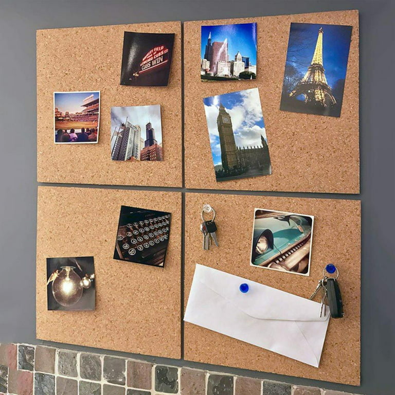 1PCS Self-adhesive Cork Board Wooden Bulletin Board Message Board Photo  Wall DecorationPin Board-Decoration for Pictures, Photos, Notes, Goals