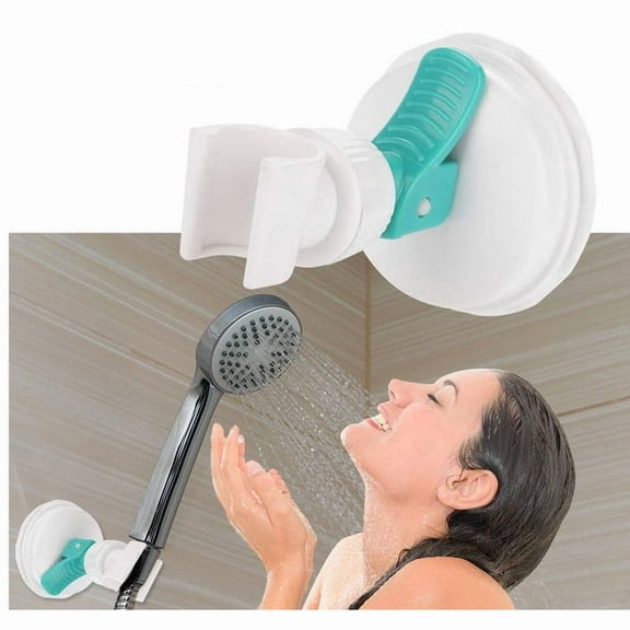 1PCS Shower Head Holder,Holder For Shower Head Hand-Held,Adjustable Wall Attachable Holder,Strong Suction Cup Vacuum Suction,Abs Material,Suitable For Tiles,Glass,Ceramics,Mirrors, Laminates
