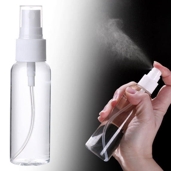 1PCS Small Spray Bottle 2 Oz/50Ml, Clear Empty Spray Bottles for Cleaning, Mini Travel Items, Fine Mist Plastic Mini Travel Bottles, Small Travel Containers, Refillable Liquid Containers