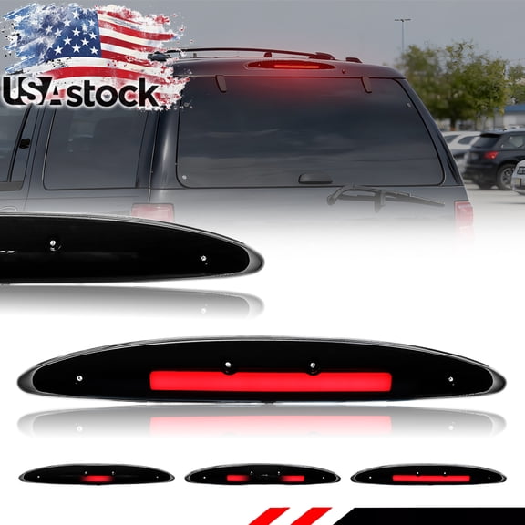 1PCS Smoked Lens Rear 3rd Brake Light Tail Light Stop Light With Full Red LED For 1997 1998 1999 2000 2001 2002 Ford Expedition