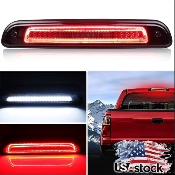 1PCS Smoked Lens Rear Light Strobe 3rd Third Brake Light Tail Light Reverse Light Backup Light Cargo Light Stop Light W/Red/White LED For 2000 2001 2002 2003 2004 2005 2006 Toyota Tundra