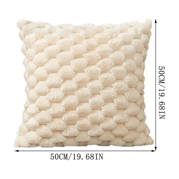 1PCS Snowflake Velvet Pillow Covers for Home Decoration, Soft Comfortable Solid Color Pillowcases for Office Sofa Decor 19.68x19.68in Brown