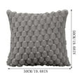 thumbnail image 1 of 1PCS Snowflake Velvet Pillow Covers for Home Decoration, Soft Comfortable Solid Color Pillowcases for Office Sofa Decor 19.68x19.68in Gray, 1 of 7