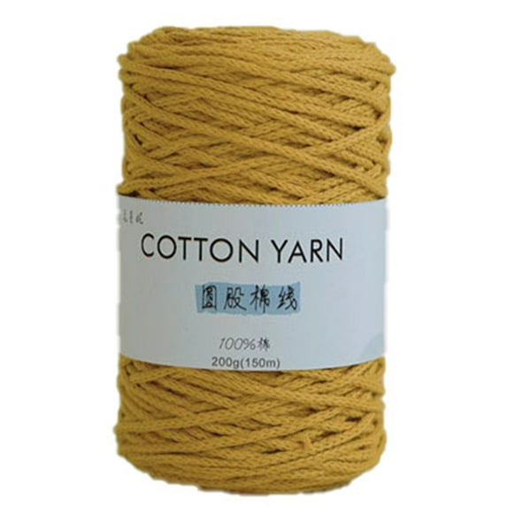 1PCS Soild Color Hollow Knitted Crochet Yarns Nylon Cord Polyester Thread Round Rope Yarns For DIY Handbag Purse Basket Crochet Bag Fabric Yarn 200g 7.1oz