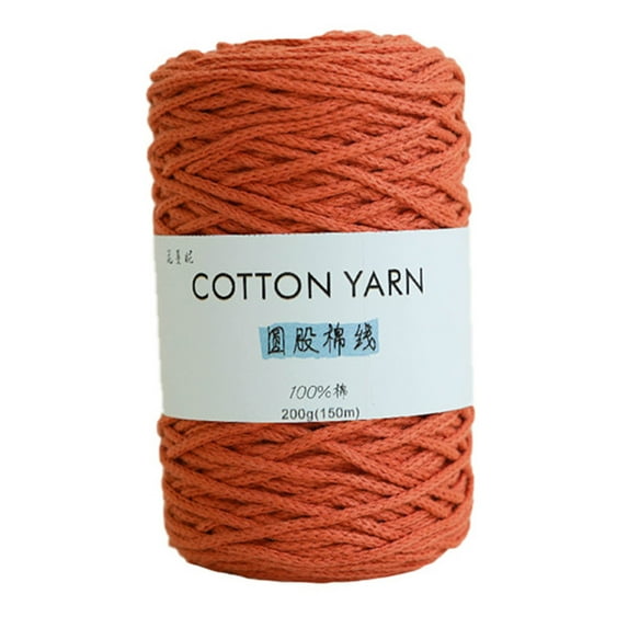 1PCS Soild Color Hollow Knitted Crochet Yarns Nylon Cord Polyester Thread Round Rope Yarns For DIY Handbag Purse Basket Crochet Bag Fabric Yarn 200g 7.1oz