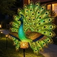 thumbnail image 1 of 1PCS Solar Peacock Garden Sculpture, Tool-Free Solar Powered LED Stake Light, Easy Install Outdoor Decor for Yard Patio Lawn Walkway Garden, 1 of 6