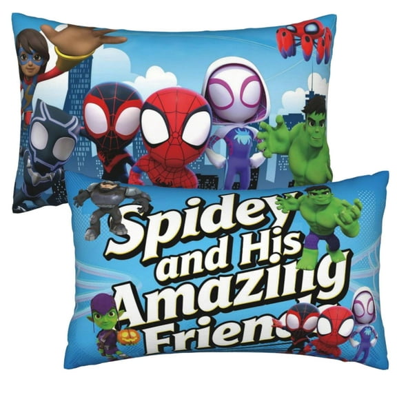 1PCS For Spidey and His Amazing Friends Movie Themed Pillowcases, 20x30 Inch Double-Sided Design Pillow Cases with Hidden Zipper, Soft Breathable Fabric for Lounge Decor and Comfort Pillowcases