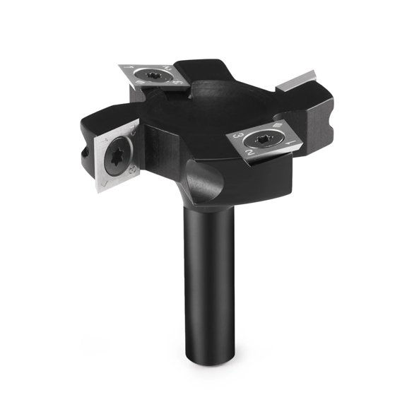 1PCS Spoilboard Surfacing Bit 4 Flutes Wood Planer Bit Face Mill Milling Cutter For Wood Insert Replaceable Blade Bit ,High Efficiency