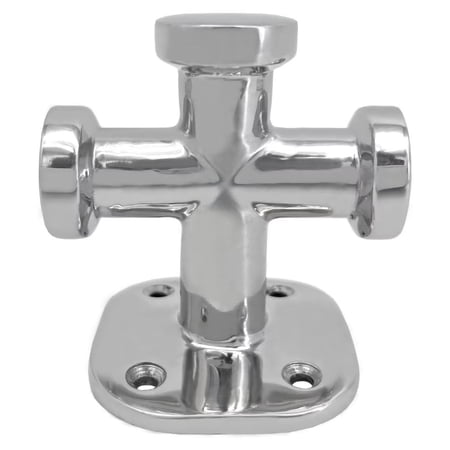 1PCS Stainless Steel Boat Deck Dock 63x63mm Single Cross Mooring Bitt Bollard Rope Fasten Cleat