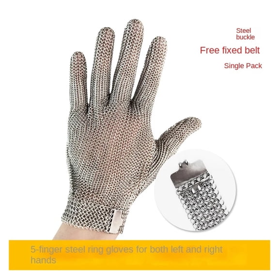 1PCS Stainless Steel Glove Cut Resistant Glove 304 Resistant Stainless Steel Wire Metal Mesh Kitchen Butcher Cut-Resistant