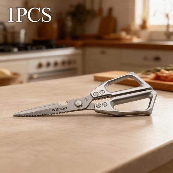 1PCS Stainless Steel Kitchen Scissors Kitchen Cooking Ultra-Sharp Bone Scissors Poultry & Fish Cutter Cleaver Knife Meat Fruit Boning Duck Fish Scale Knife Tool