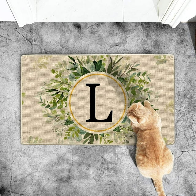 1PCS Summer Floor Mats Letter Family Last Name Initial Doormat Summer