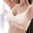 thumbnail image 1 of 1PCS Supportive Jelly Bras Support bra with side shaping panels Bra No Underwire Contrast color Bralettes for Women Jelly strip support Comfy Soft Bra Wireless Bras Bras for Women White M, 1 of 6