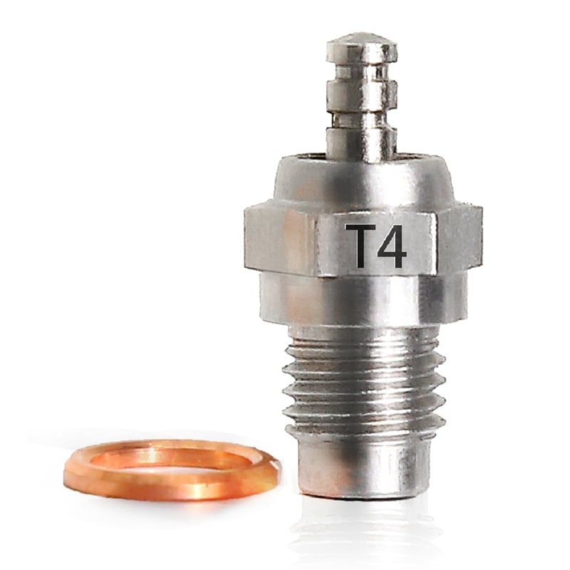 1PCS T4 Hot Spark Glow Plug Replace OS for /// 1/8 1/10 RC Nitro ...