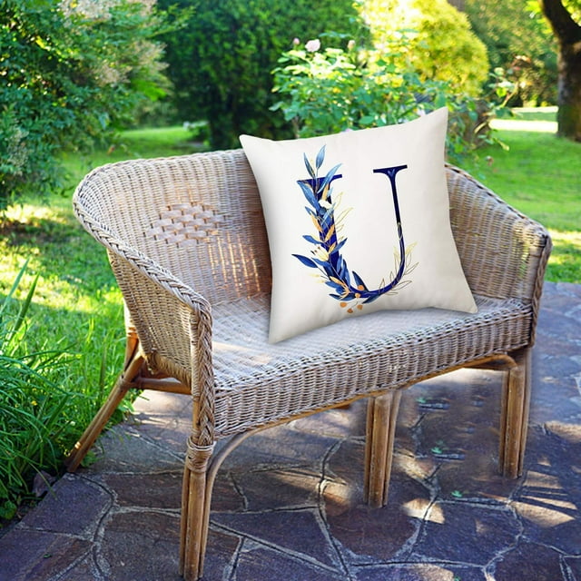 1PCS Throw Pillow Covers Alphabet Decorative Pillow Cases ABC Letter