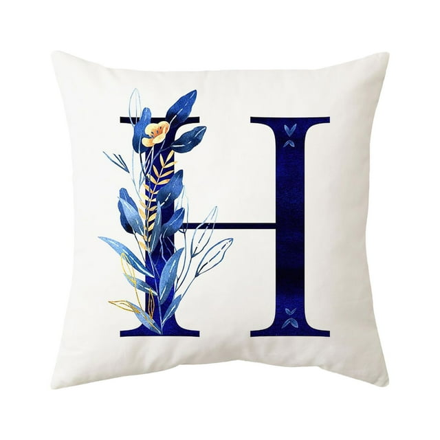 1PCS Throw Pillow Covers Alphabet Decorative Pillow Cases ABC Letter