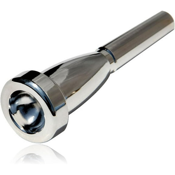 1PCS Trumpet Mouthpiece, Trumpet Mouthpiece Replacement for Musical Instrument Accessory Copper Material, Trumpet Mouthpiece Brass Silver Gold Plated 3C/5C/7C for Musical Instrument (5C, Silver)