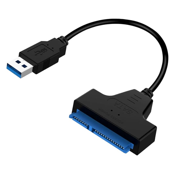 1PCS USB 3.0 to SATA Cable Adapter,SATA to USB A 3.0 to 2.5 Hard Disk Drive Adapter Connector Lead III Converter SSD Data Transfer & Recovery High-Speed Data Transfer Sata Cable
