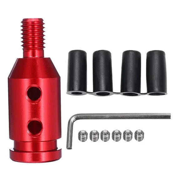 ​​1PCS Universal Manual Gear Shift Knob Boot Adapter - M10 x 1.5 Thread (Red/Blue/Black/Silver)​