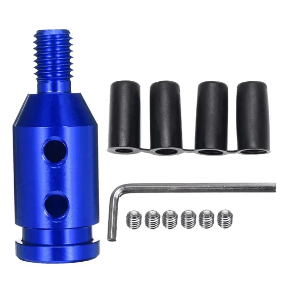 ​​1PCS Universal Manual Gear Shift Knob Boot Adapter - M10 x 1.5 Thread (Red/Blue/Black/Silver)​
