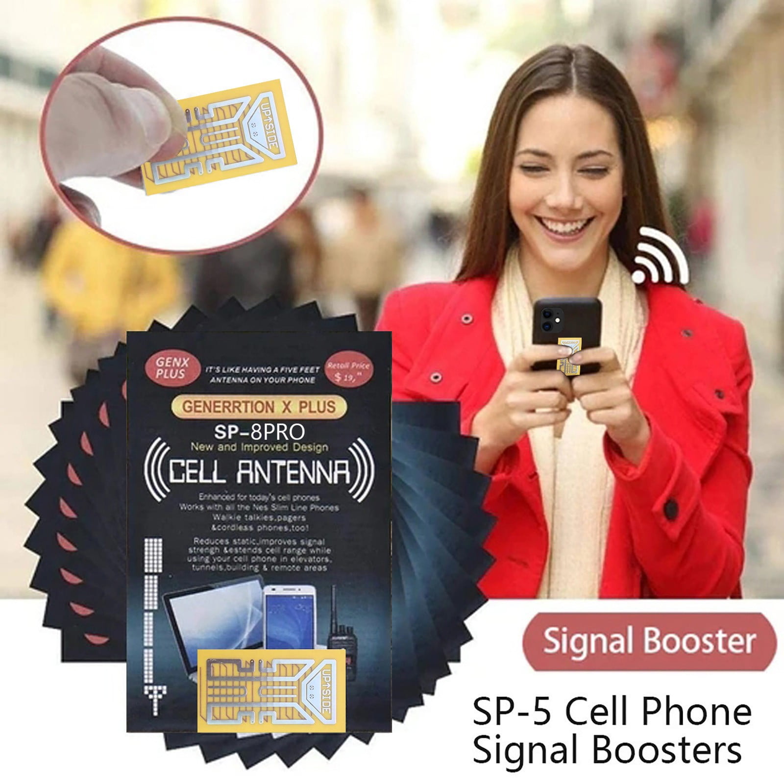 1PCS Universal Mobile Phone Signal Booster Cell Antenna For Any Mobile P