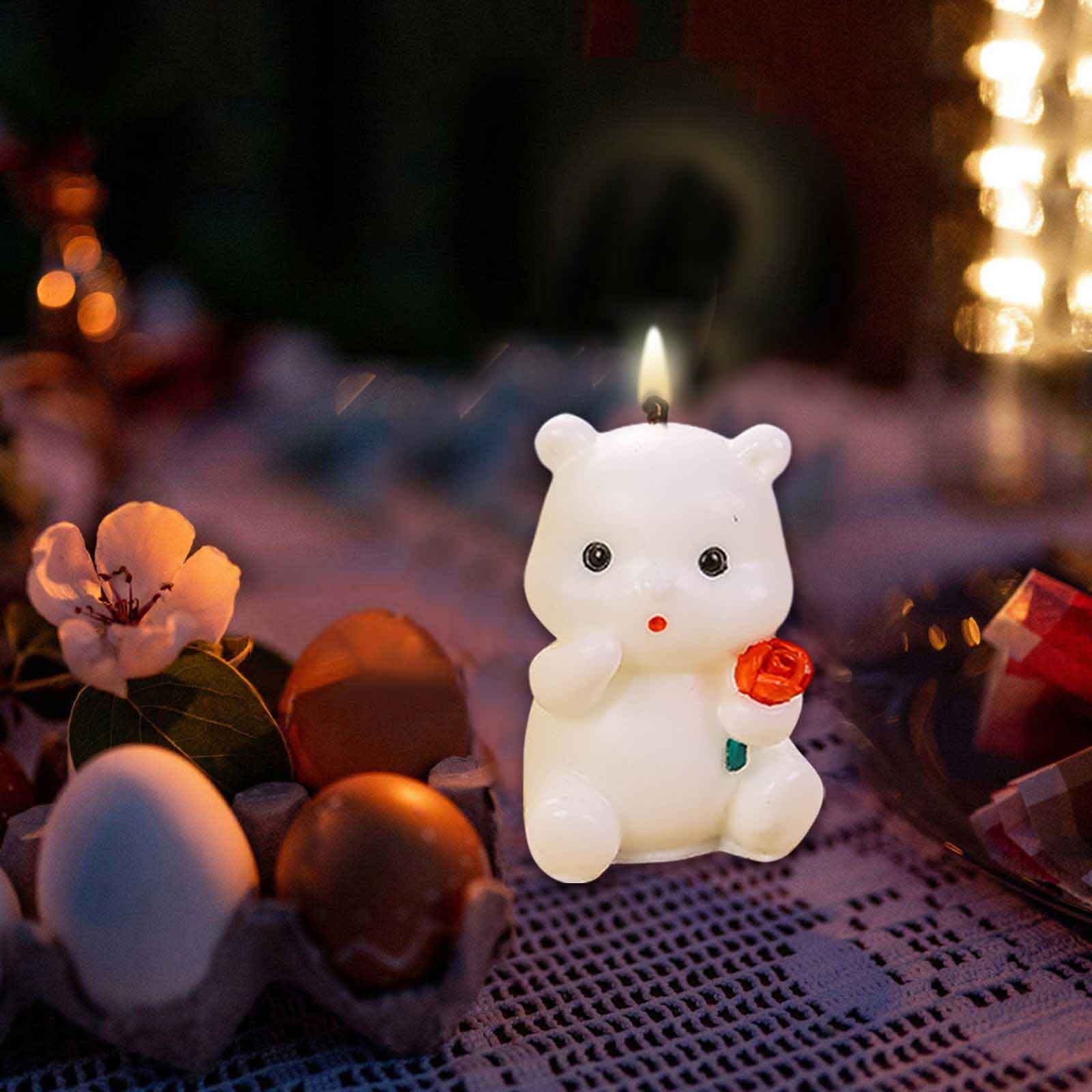 1PCS Valentine’s Day Confession Bear Silicone Moulds Casting Moulds