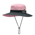 thumbnail image 1 of 1PCS Women's Ponytail Sun Hat,Wide Brim UV Protection Outdoor Bucket Hat, Foldable Beach Summer Fishing Hat, 1 of 7
