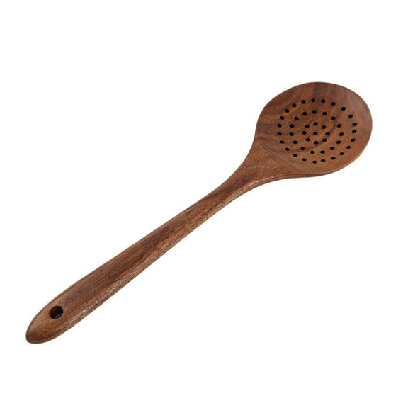 1PCS Wooden Kitchen Utensils Set, Black Walnut Wood Handle Long Spat Spoons