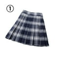 thumbnail image 1 of 1PCS pleated skirt 2022 new plaid skirt-black and white plaid-XL, 1 of 3