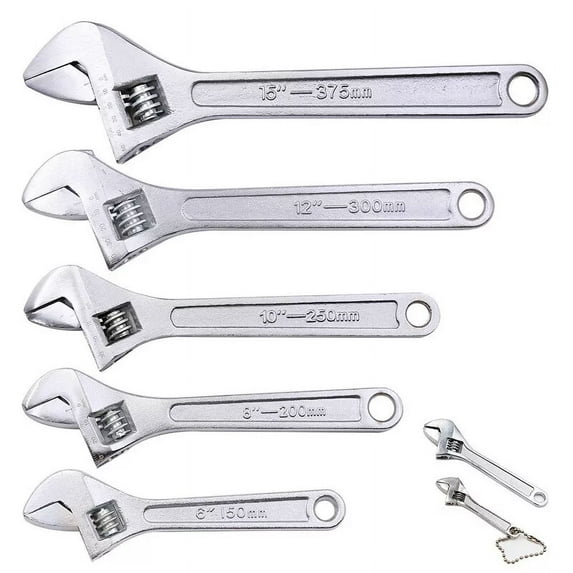 1PCS6/8/10/12/15 Inch Heavy Duty Adjustable Wrench 2.5/4 Inch Mini Handle Wrench