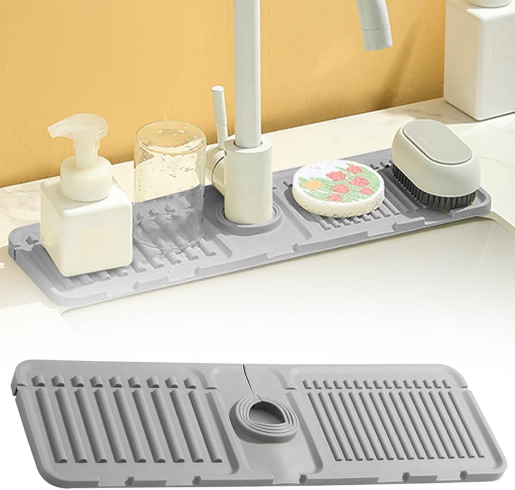 1PCSKitchen Sink Faucet Splash Guard, Faucet Mat for Kitchen Sink