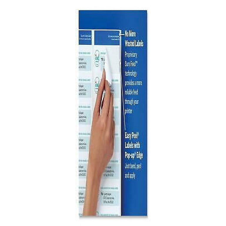 Glossy White Easy Peel Mailing Labels w/ Sure Feed Technology, Laser Printers, 1 x 2.63, White, 30/Sheet, 25 Sheets/Pack Glossy White Easy Peel Mailing Labels w/ Sure Feed Technology, Laser Printers, 1 x 2.63, White, 30/Sheet, 25 Sheets/Pack