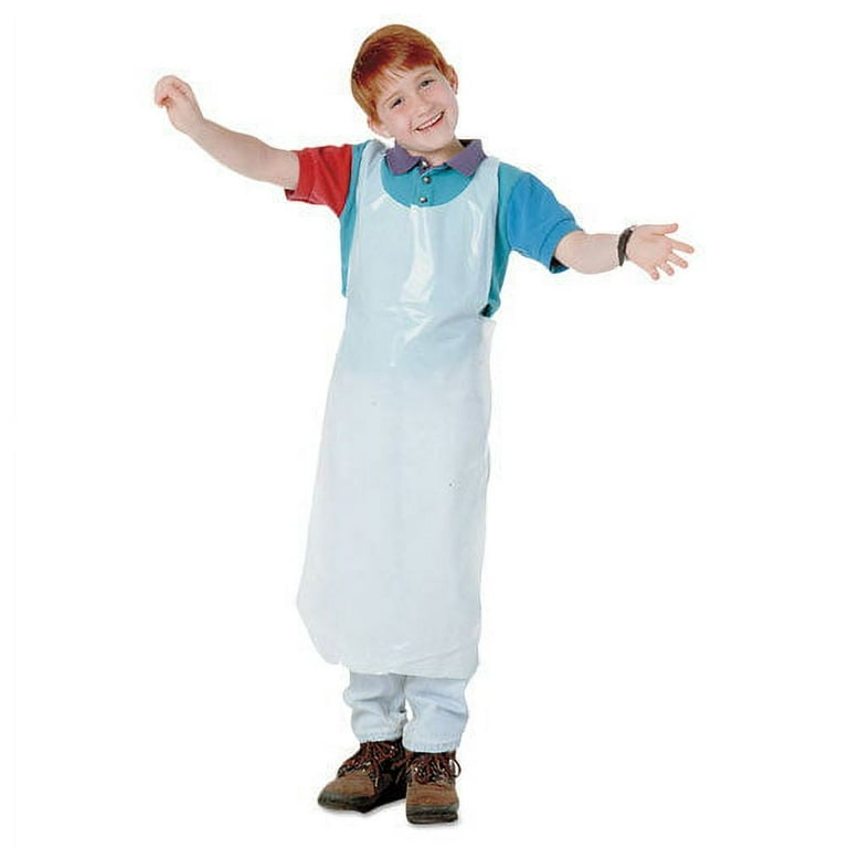 Disposable Apron, Polypropylene, One Size Fits All, White, 100/Pack Disposable Apron, Polypropylene, One Size Fits All, White, 100/Pack