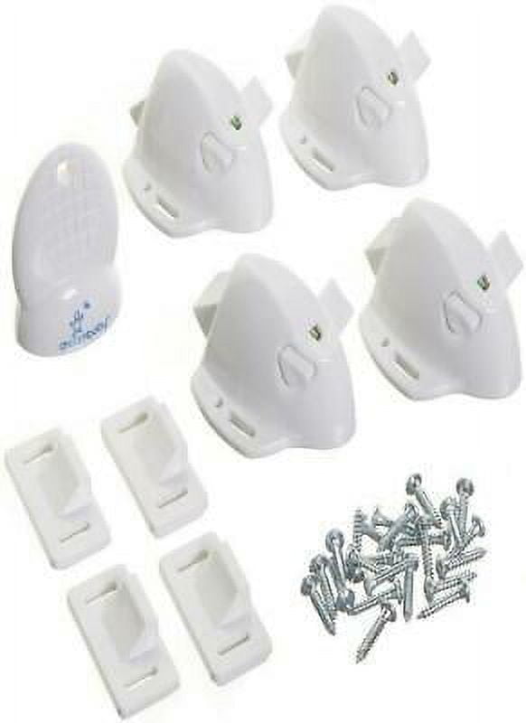 1PK Dreambaby L855A Adhesive Locks, White, Plastic