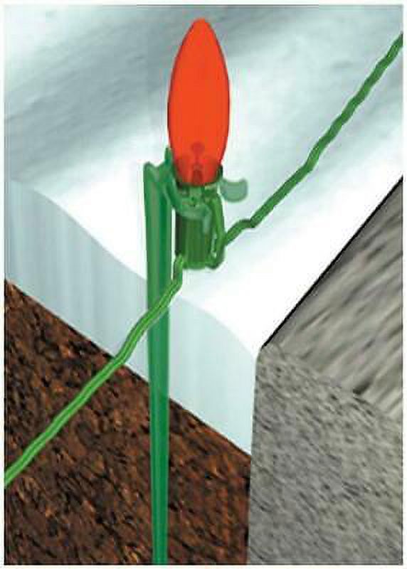 1PK Dyno 7300325GAC Universal Christmas Light Stakes, Green