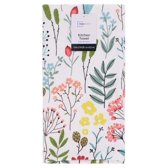 Mainstays Multicolor Floral Kitchen Towel