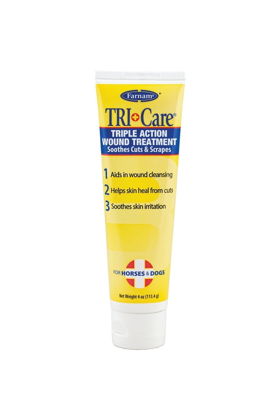 Tri-Care Wound Dressing - Triple Action Animal Wound Treatment - 1 Pack, 4 oz