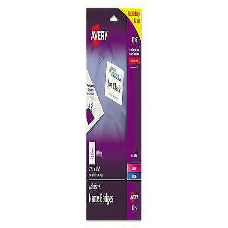 Flexible Adhesive Name Badge Labels, 3.38 x 2.33, White, 160/Pack
