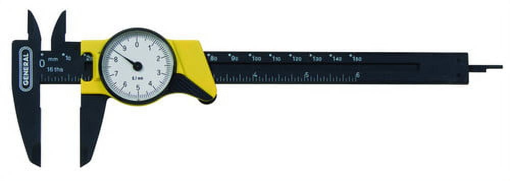 1PK General Tools 144MM Plastic Metric Dial Caliper