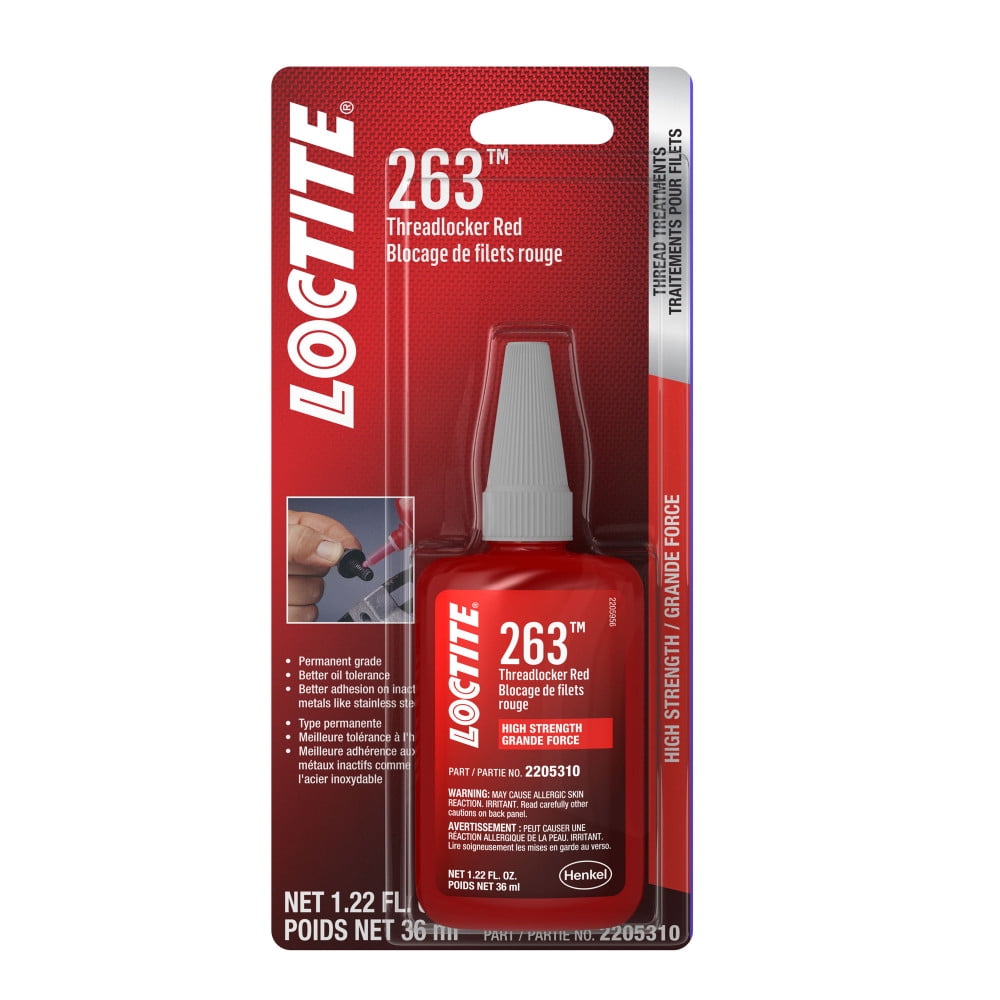 Loctite 263 Threadlocker Red Surface Insensitive 36ml Loctite 263 Threadlocker Red Surface Insensitive 36ml