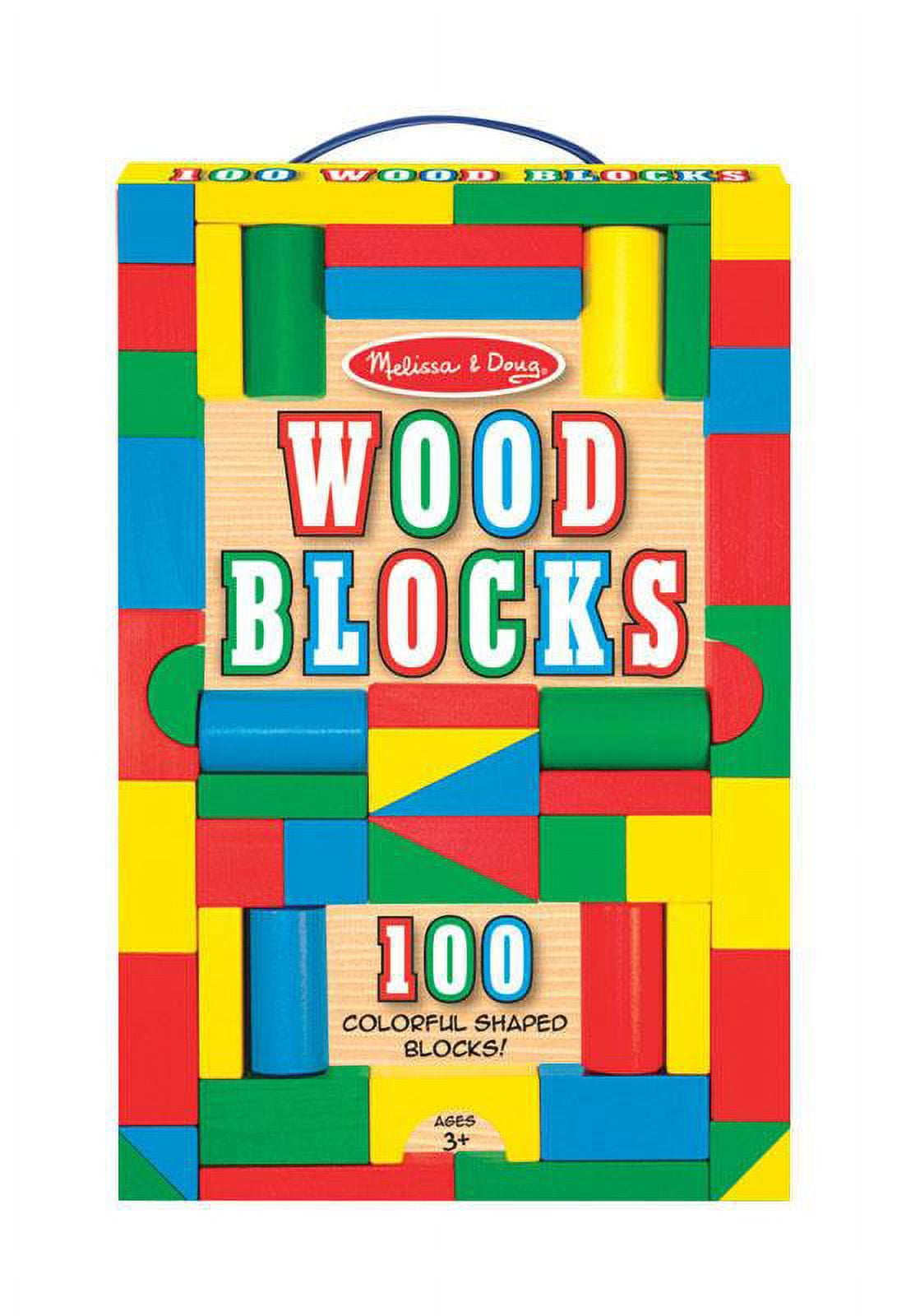 1PK Melissa & Doug Blocks Set Wood Assorted 100 pc.